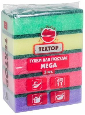 Губка дпосуды Мега  (5 шт)