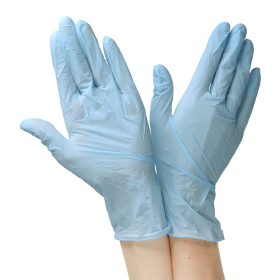Перчатки-М-нитриловые-неопудренные-голубые