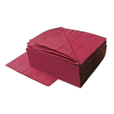 Салфетки 24х24 (400л) бордовые Салфетки 24х24 (400л) бордовые